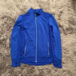 Blue workout jacket